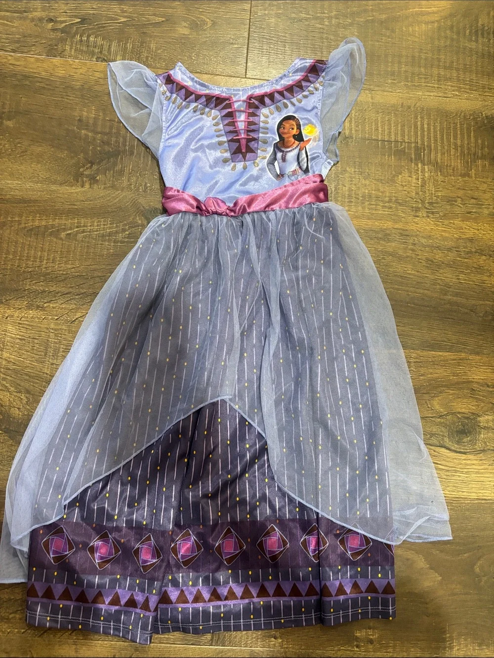 Girls Character Dress Lot - night gowns Disney Prints (Red, Teal, Purple, Pink) - Picture 4 of 6